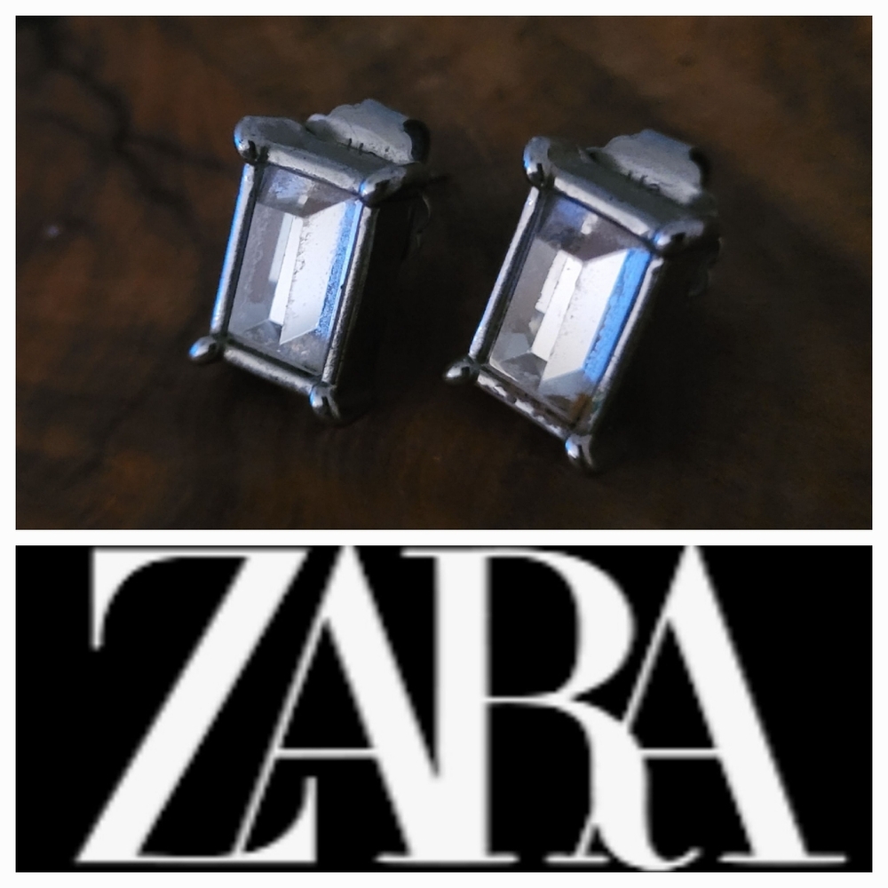 ZARA Baguette Glass Earrings